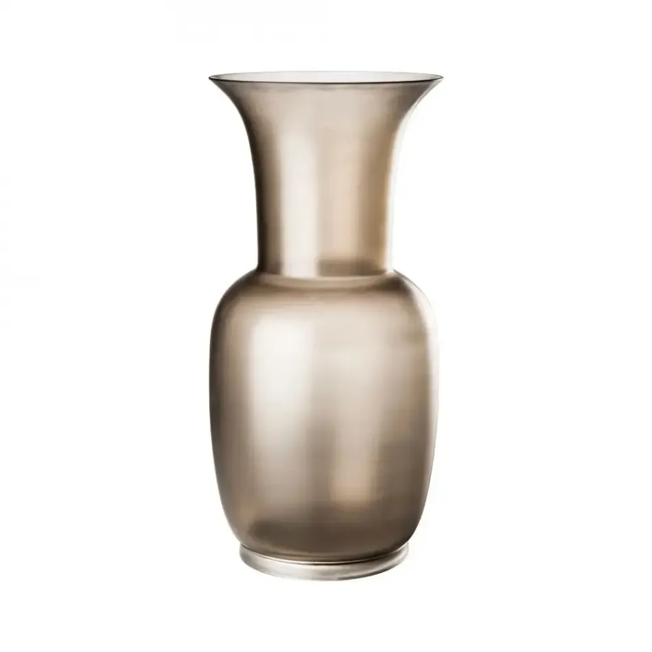 Satin Grey/Crystal Small Vase