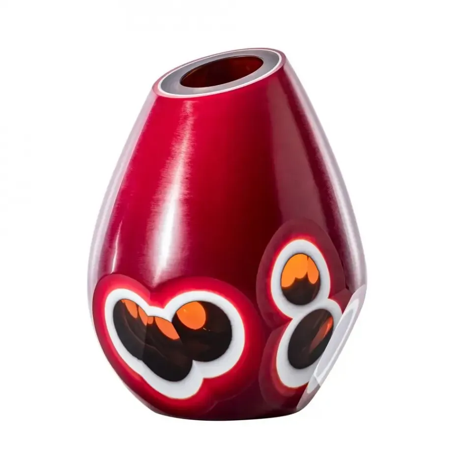 Geodi by Sonia Pedrazzini Red/Milk-White/Amber Vase