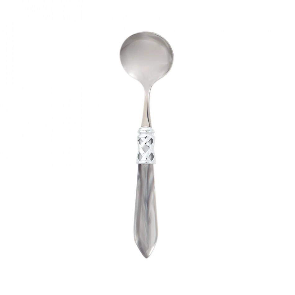 Aladdin Brilliant Light Gray Sauce Ladle 8"L