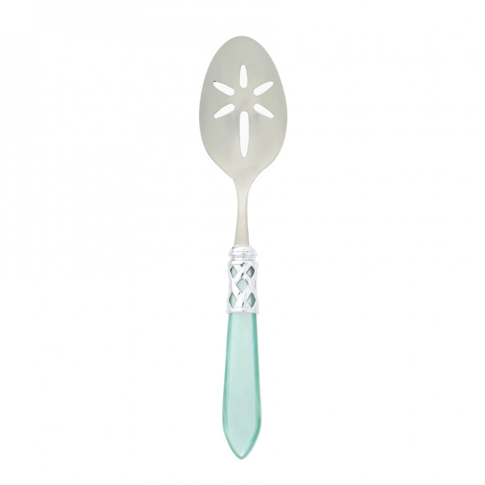 Aladdin Brilliant Aqua Slotted Serving Spoon 9.5"L