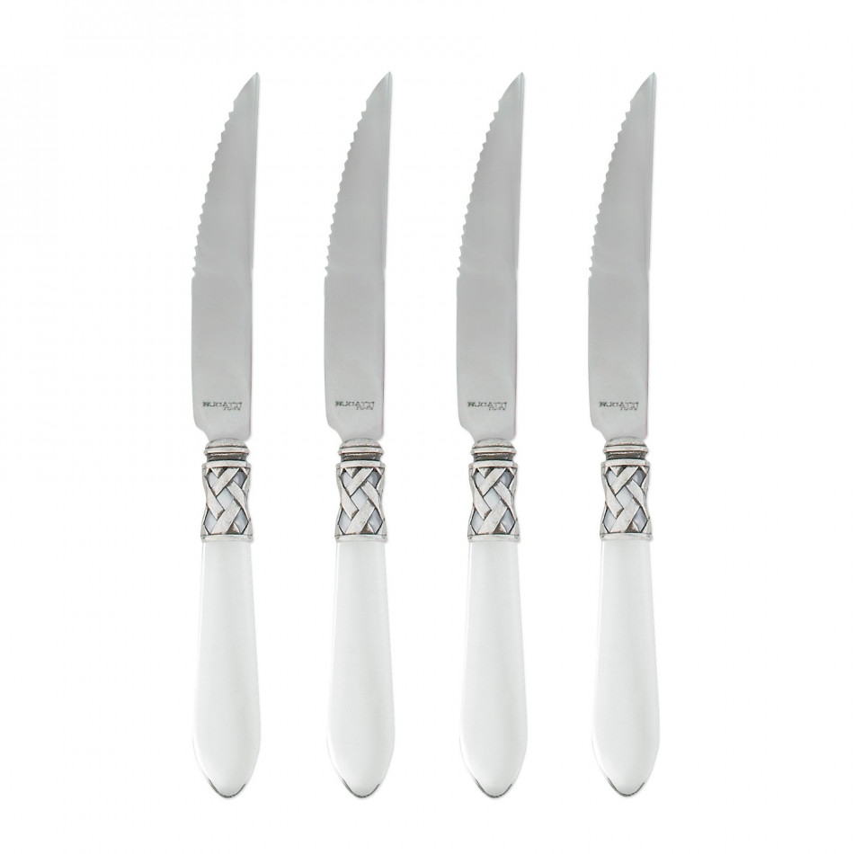 Aladdin Antique Clear Steak Knives - Set of 4 9"L