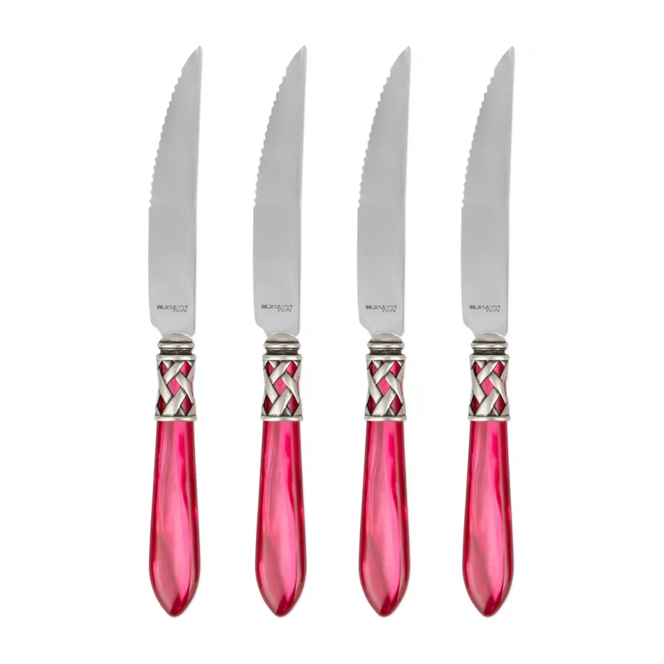 Aladdin Antique Raspberry Steak Knives - Set of 4 9"L