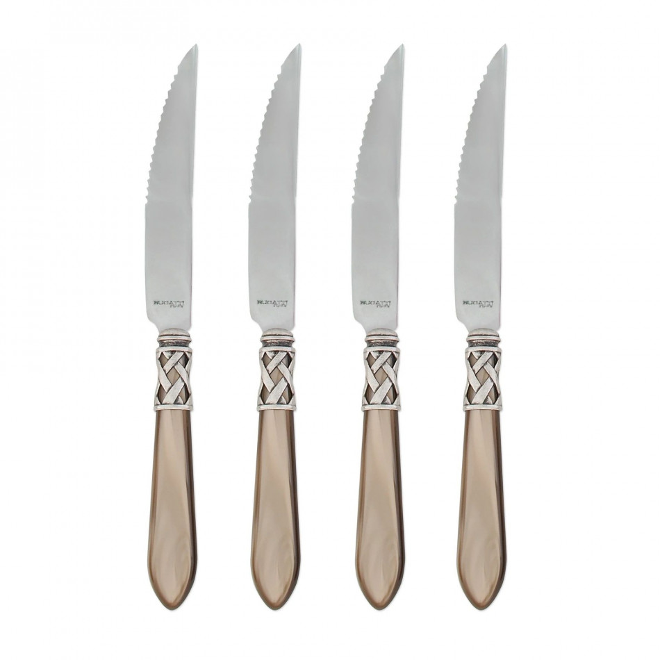 Aladdin Antique Taupe Steak Knives - Set of 4 9"L