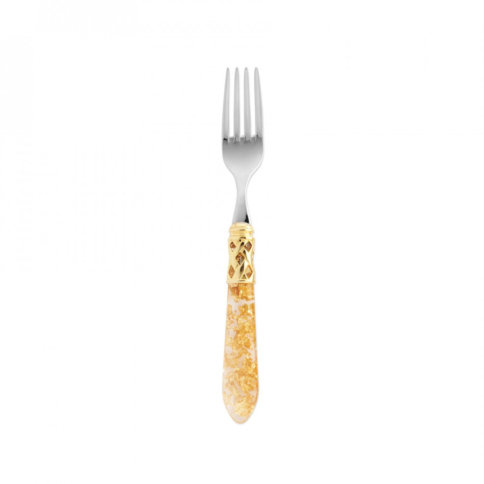 Aladdin Brilliant Gold Fleck Salad Fork 8"L