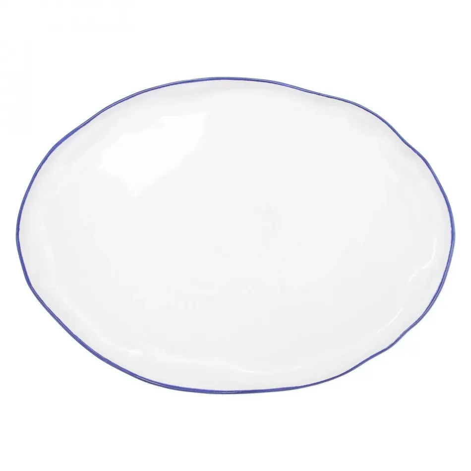 Aurora Edge Large Oval Platter 18"L, 12.75"W, 1.5"H