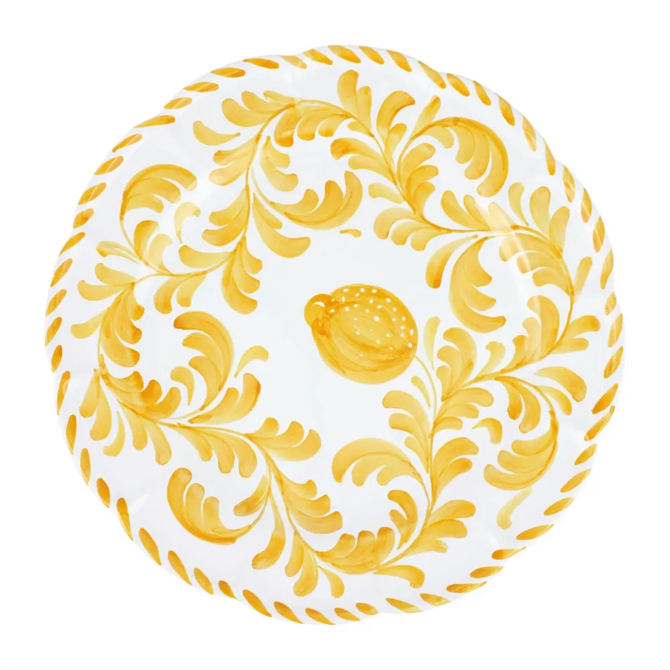 Arezzo Yellow Round Platter 14"D