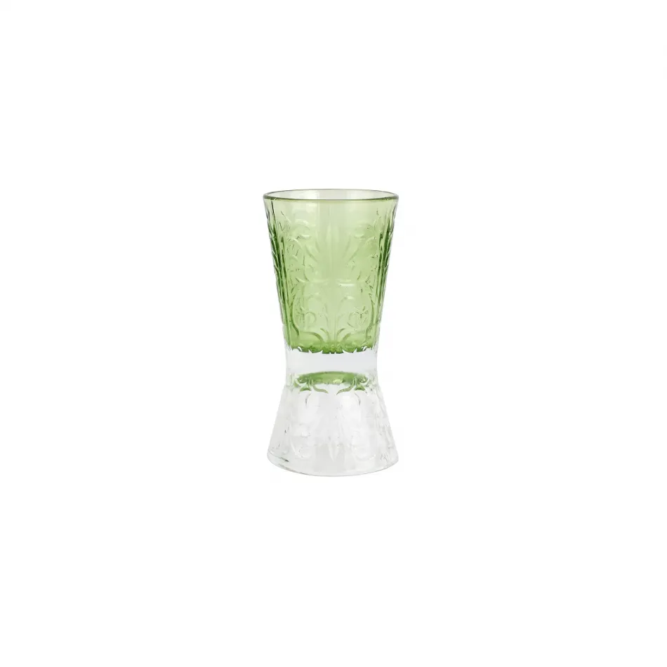 Barocco Mint Green Liquor Glass 4"H, 2 oz