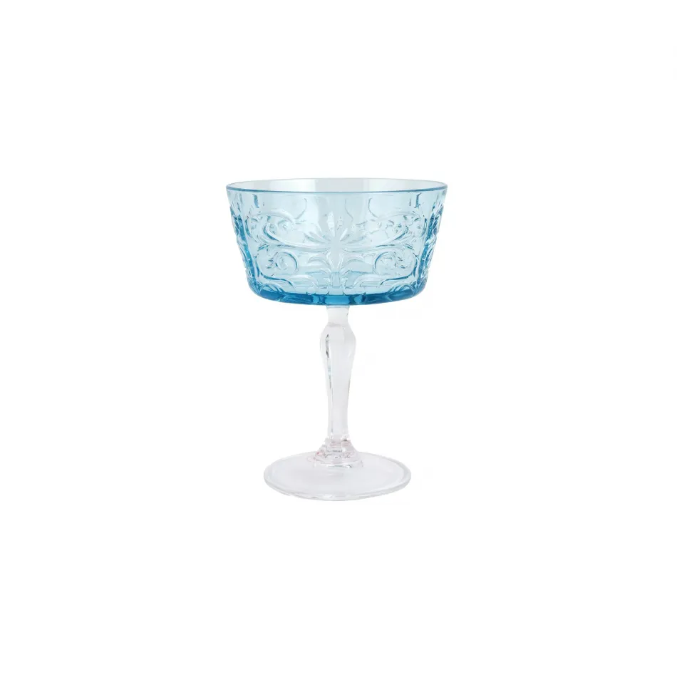 Barocco Light Blue Coupe Champagne Glass 5.5"H, 8 oz