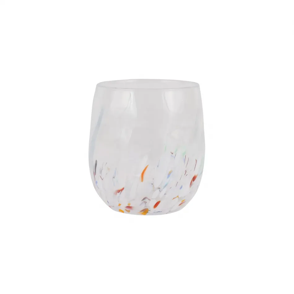 Chiara White Short Tumbler 4"H, 14 oz