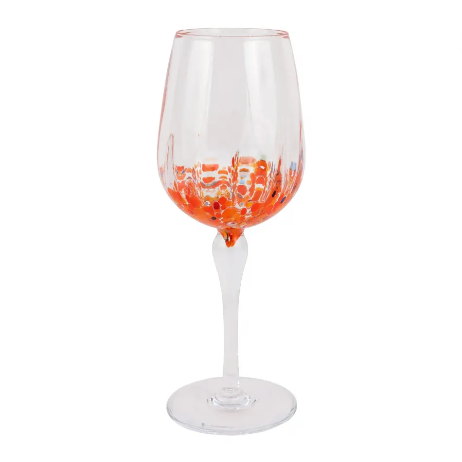 Chiara Orange Wine Glass 9.75"H, 16 oz