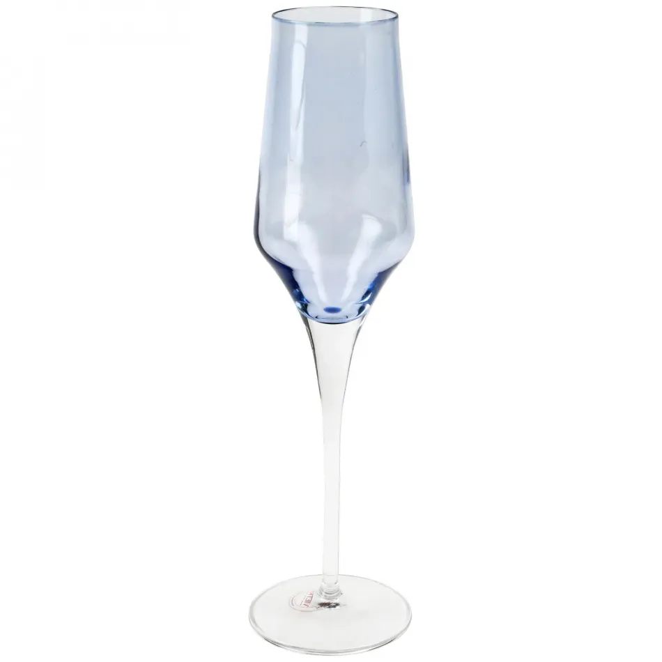 Contessa Blue Champagne Glass 10.25”H, 7 oz