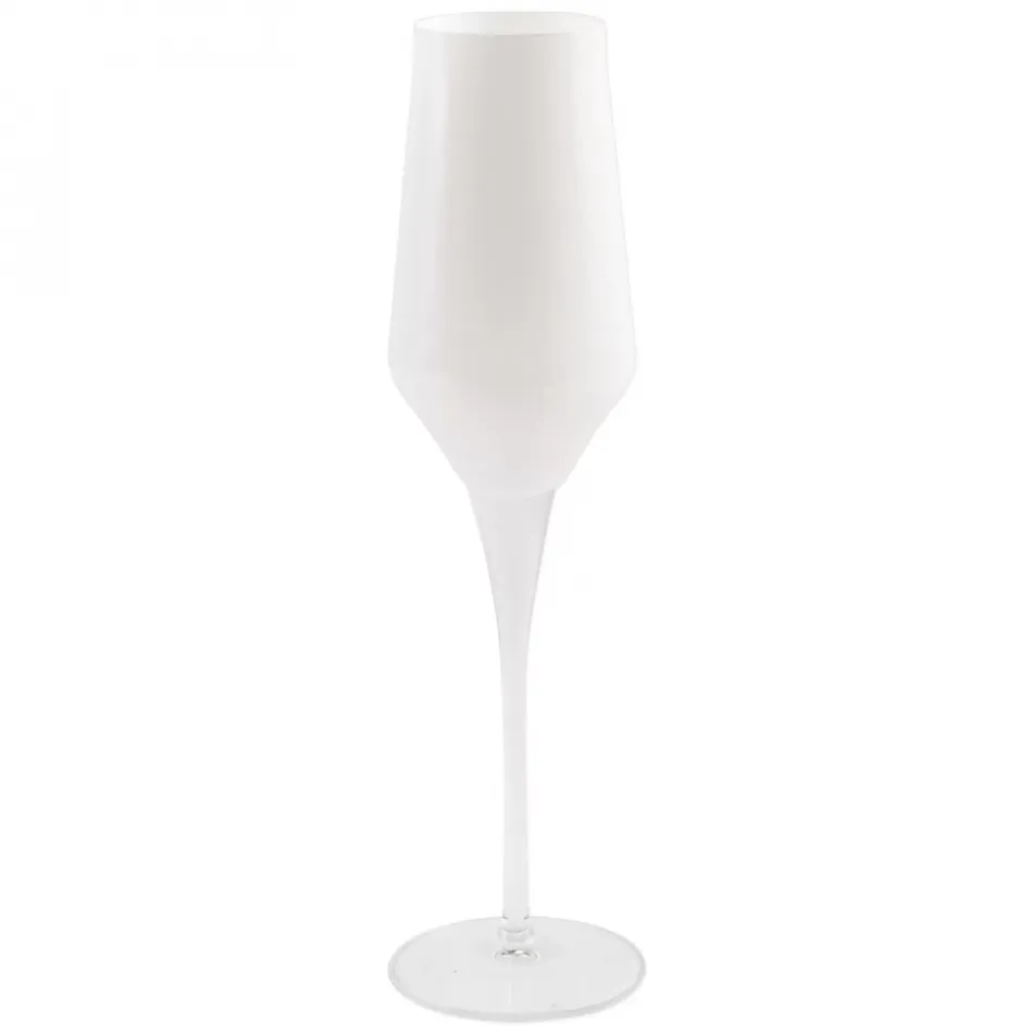 Contessa White Champagne Glass 10.25"H, 7 oz