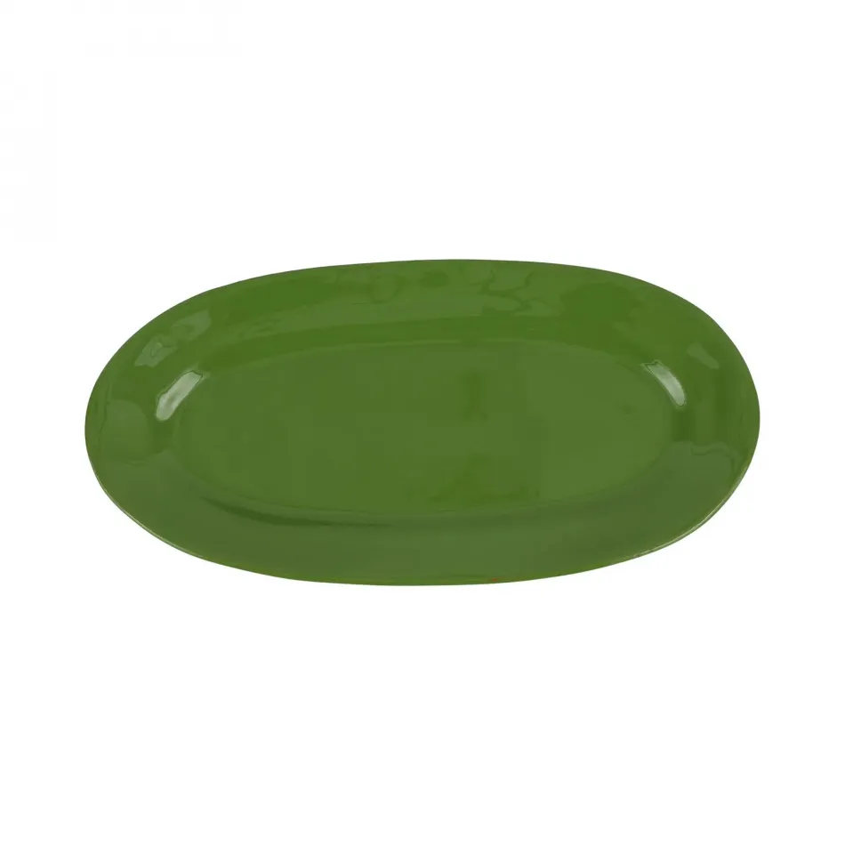 Cucina Fresca Sage Narrow Oval Platter