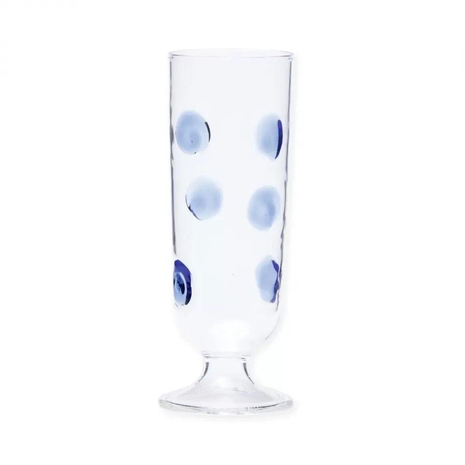 Drop Blue Champagne Glass 6.5"H, 8 oz