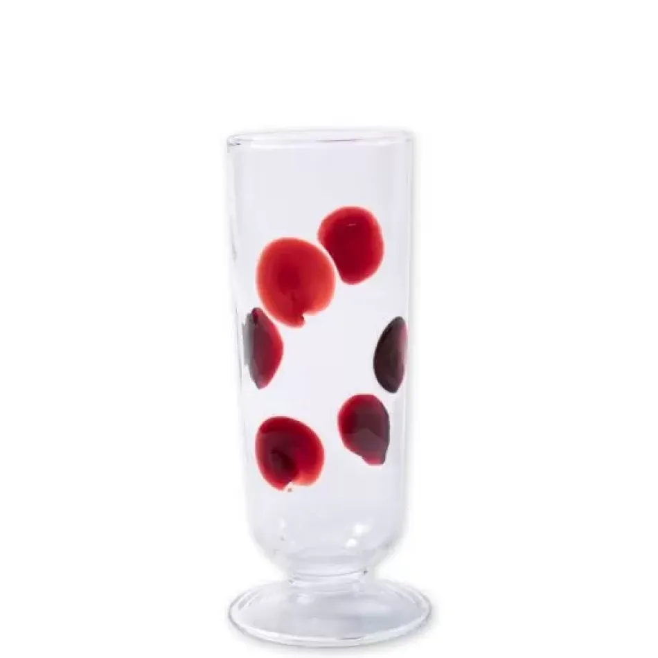 Drop Red Champagne Glass 6.5"H, 8 oz