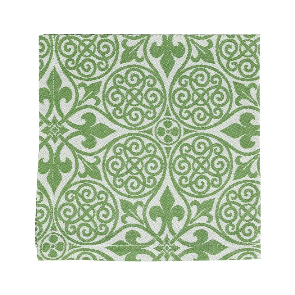 Damask Green Napkins - Set of 4 21.5"Sq