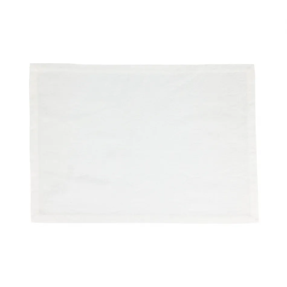 Damask White Placemats - Set of 4 21.5"L, 15"W