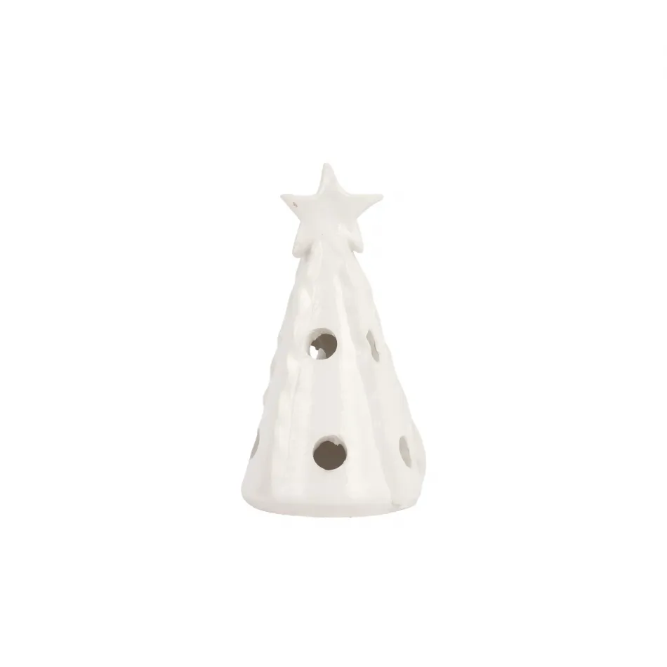 Foresta White Mini Ribbon Tree 2.5"D, 5"H