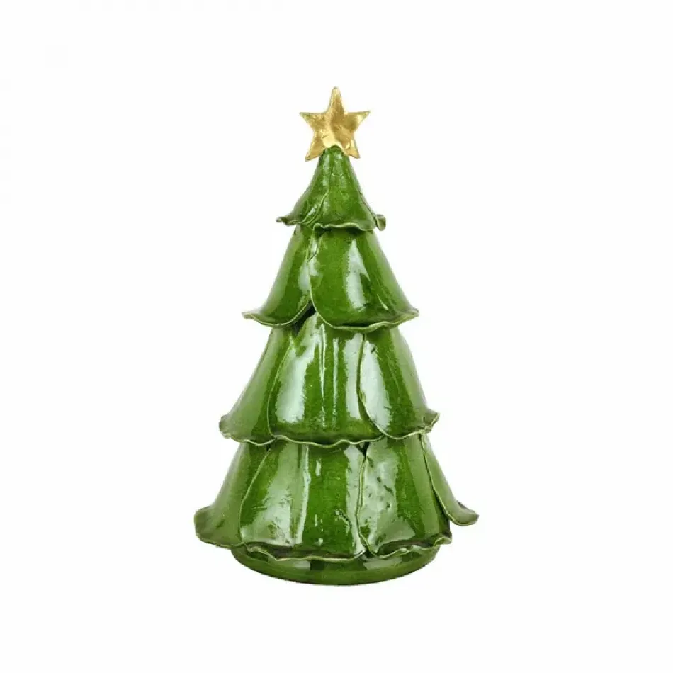 Foresta Green Ruffled Tree Medium