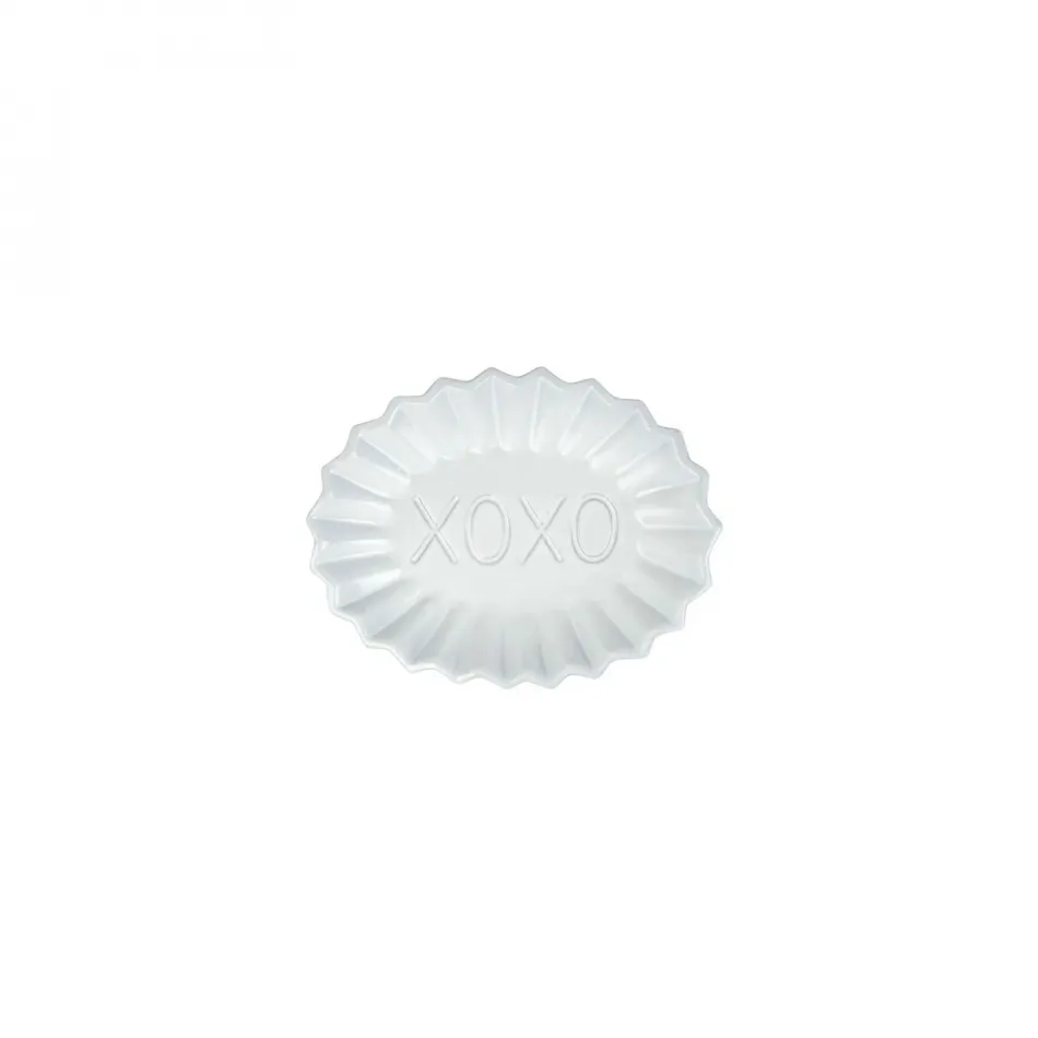 Incanto Pleated XOXO Plate 6"L, 4.5"W