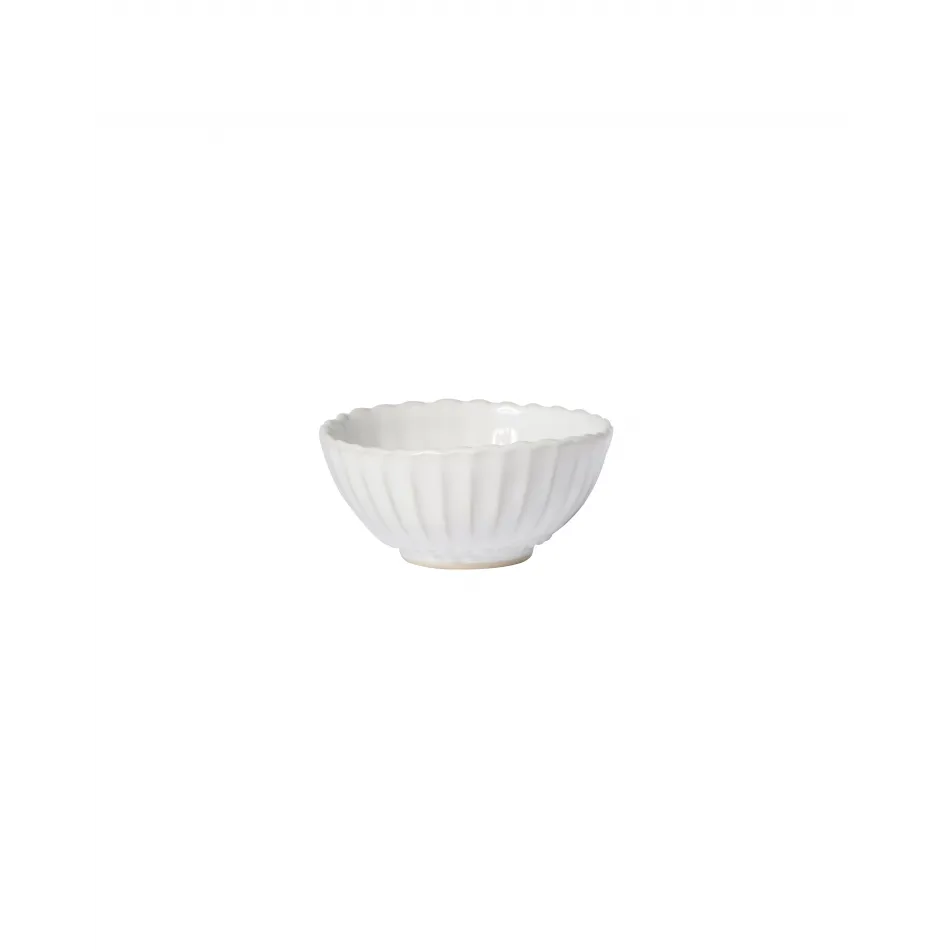 Incanto Stone White Stripe Small Bowl 4.75"D, 2"H