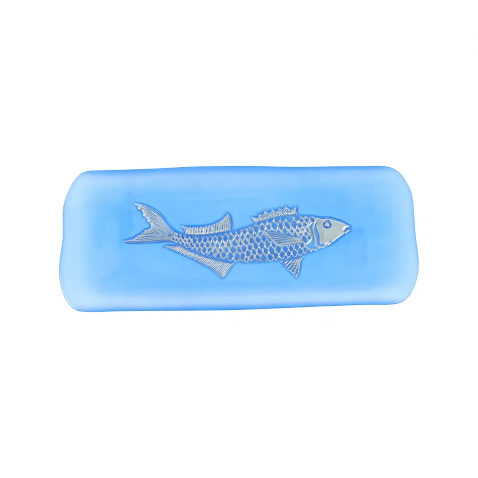 Isola Glass Small Fish Rectangular Tray 12.5"L, 5"W