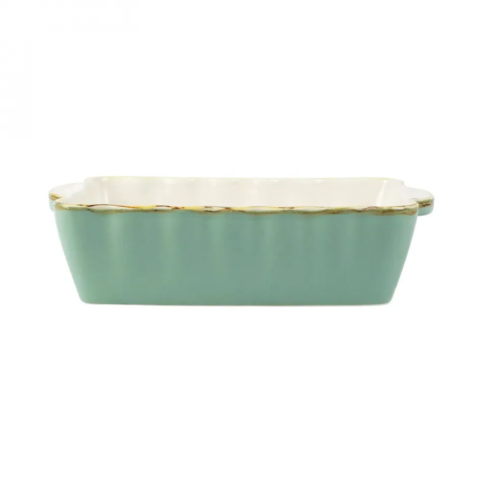 Italian Bakers Aqua Small Rectangular Baker 9.75"L, 5.75"W, 2.5"H, 1 Quart