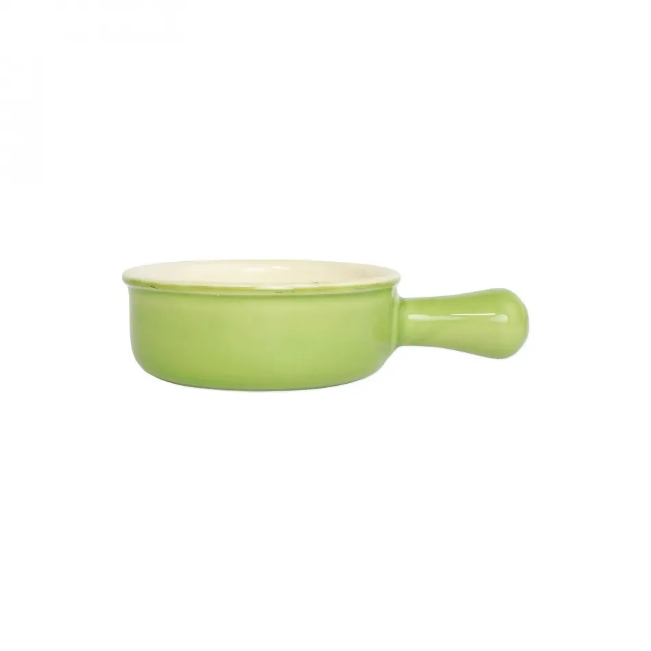 Italian Bakers Green Small Round Baker with Large Handle 7.5"L, 6.25"W, 0.50 Quart