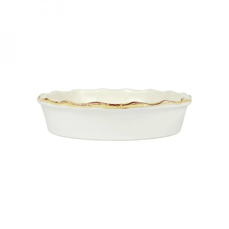 Italian Bakers White Pie Dish 9"D, 2"H, 1 Quart