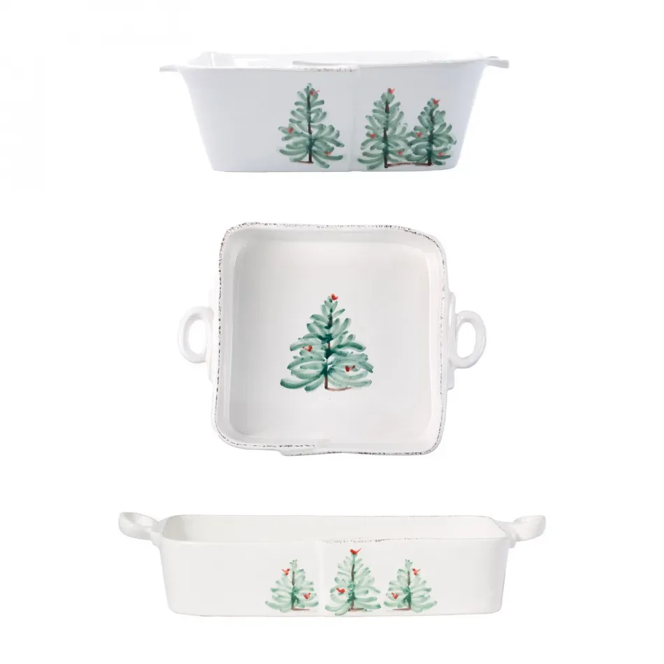 Lastra Holiday 3-Piece Bakeware Essentials Set 10.5"-16.5"L, 5"-8.5"W, 3"-3.75"H