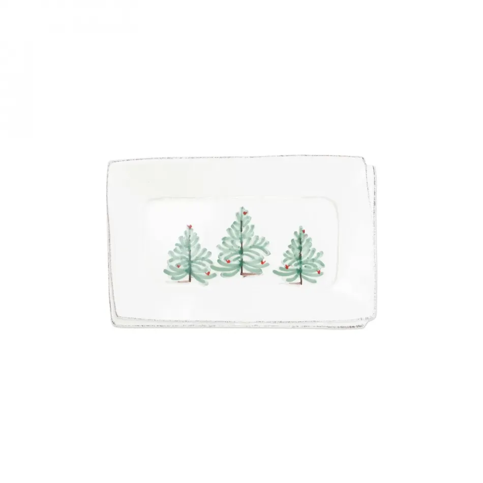 Lastra Holiday Small Rectangular Tray 10.5"L, 6.75"W