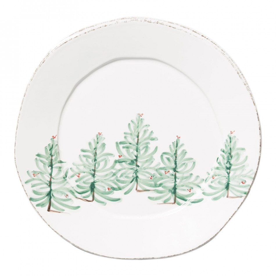 Lastra Holiday Round Platter 14.25"D