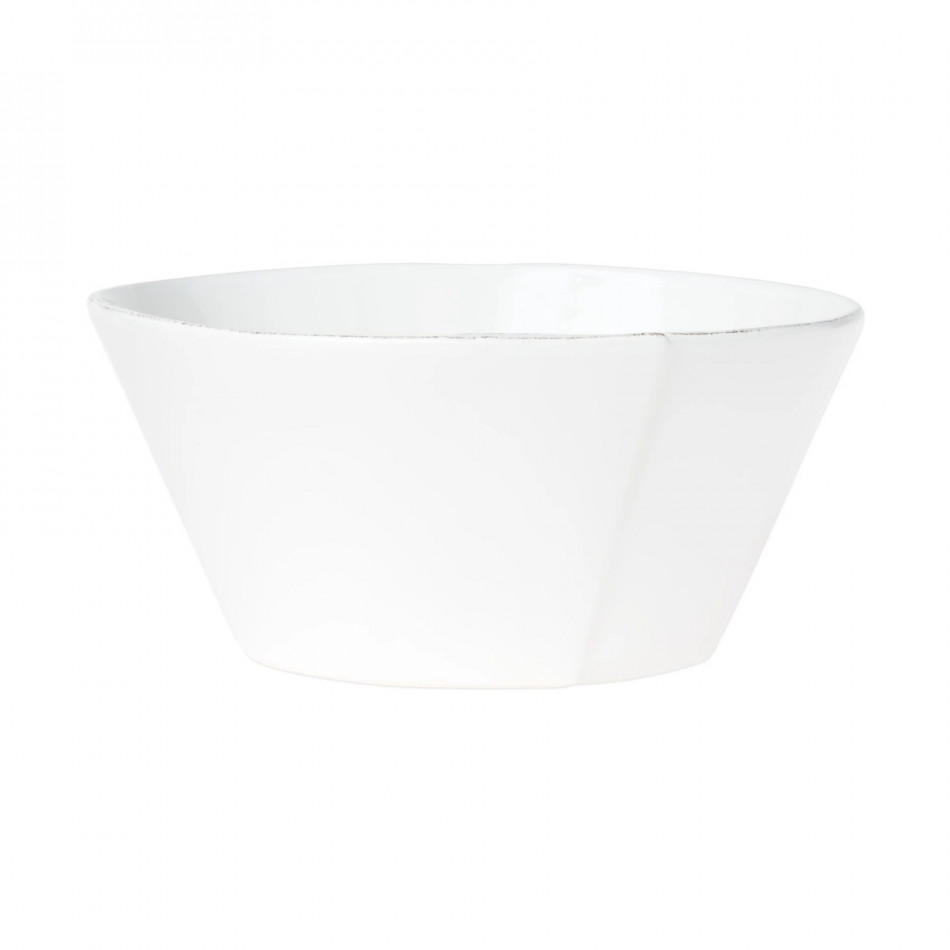 Lastra White Large Stacking Serving Bowl 10.5"D, 5"H