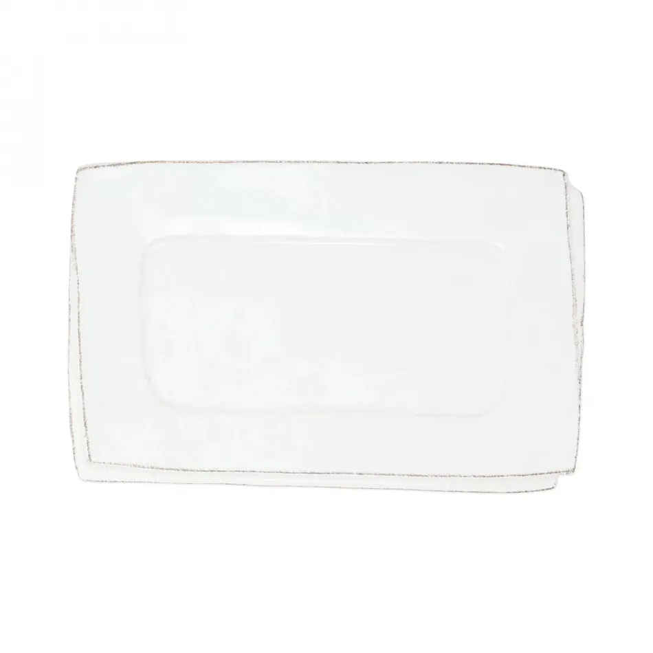 Lastra White Small Rectangular Tray 10.5"L, 6.75"W