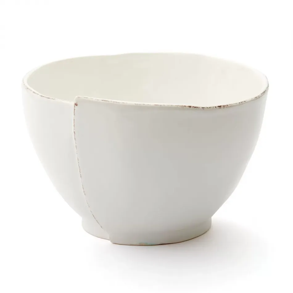 Lastra White Deep Serving Bowl 8.75"D, 5.75"H