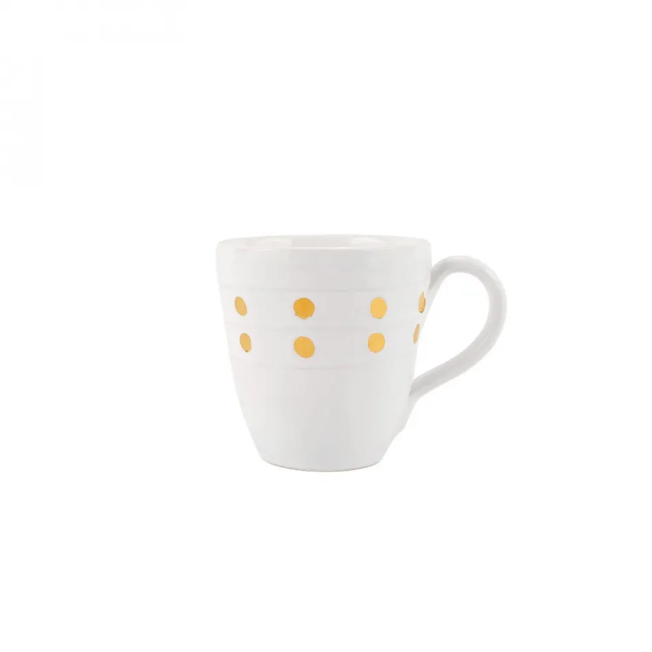 Medici Gold Mug 5.5"L, 4.25"W, 4.25"H, 14 oz