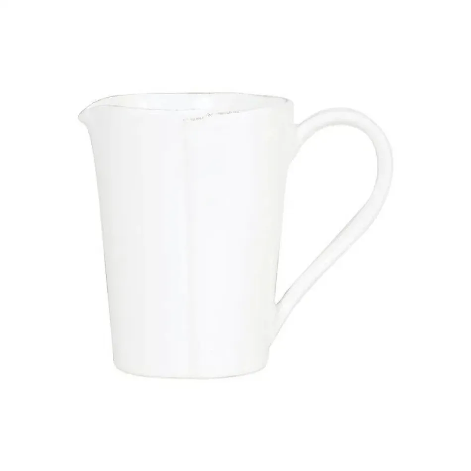 Melamine Lastra White Pitcher 7"H, 6 Cups