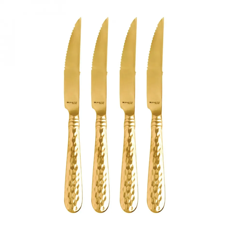 Martellato Gold Steak Knives - Set of 4