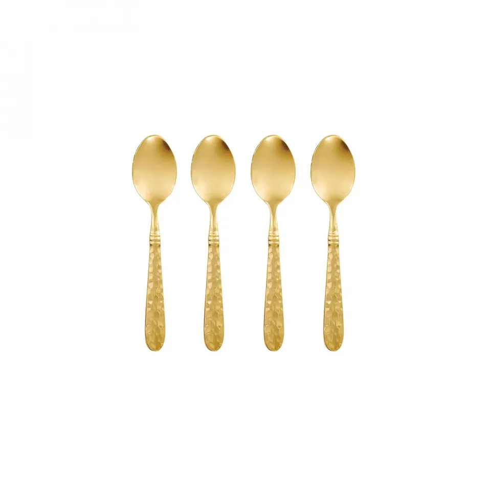 Martellato Gold Demitasse Spoons - Set of 4