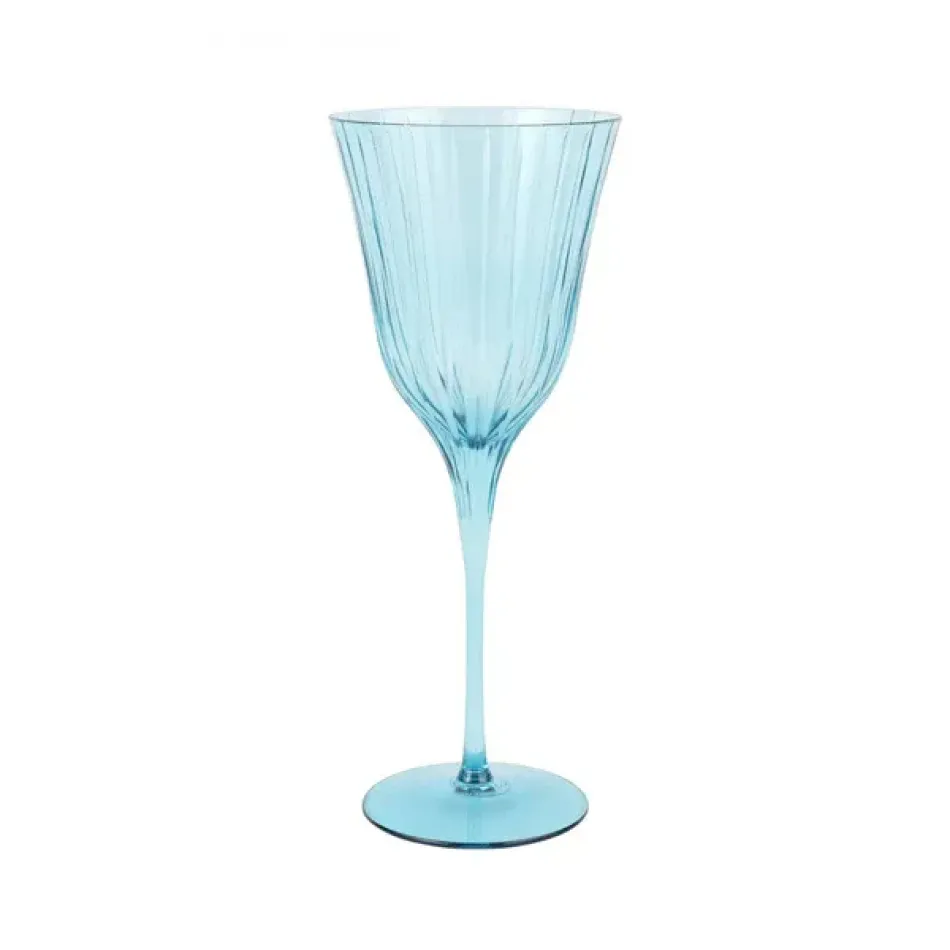 Natalia Teal Water Glass