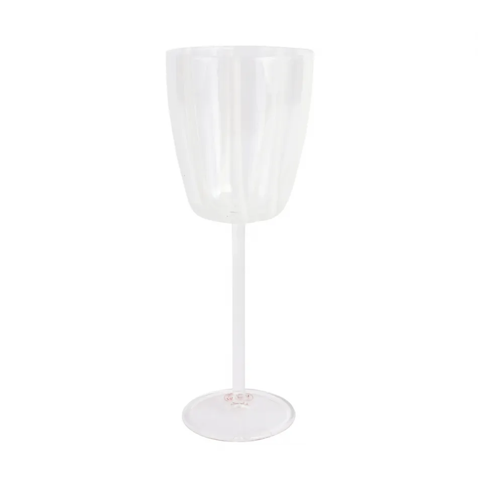 Nuovo Stripe White Wine Glass 9.5"H, 11 oz