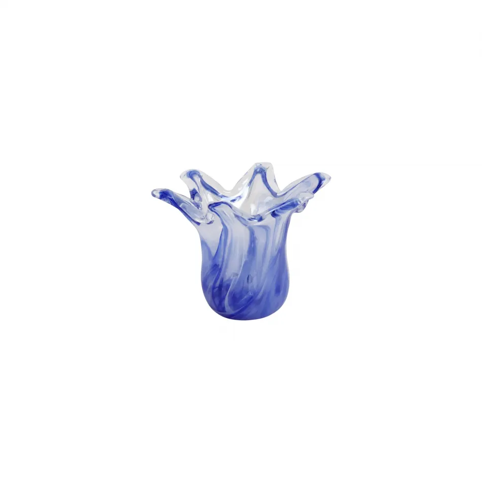 Onda Glass Cobalt Petite Vase 5.25"D, 4.25"H, 8 oz