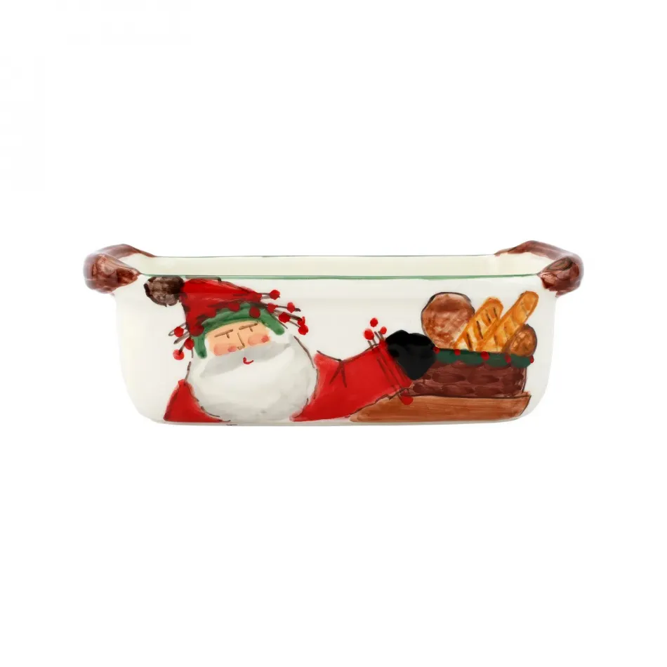 Old St. Nick Loaf Pan 10.75"L, 5"W, 3.25"H, 1.25 Quarts