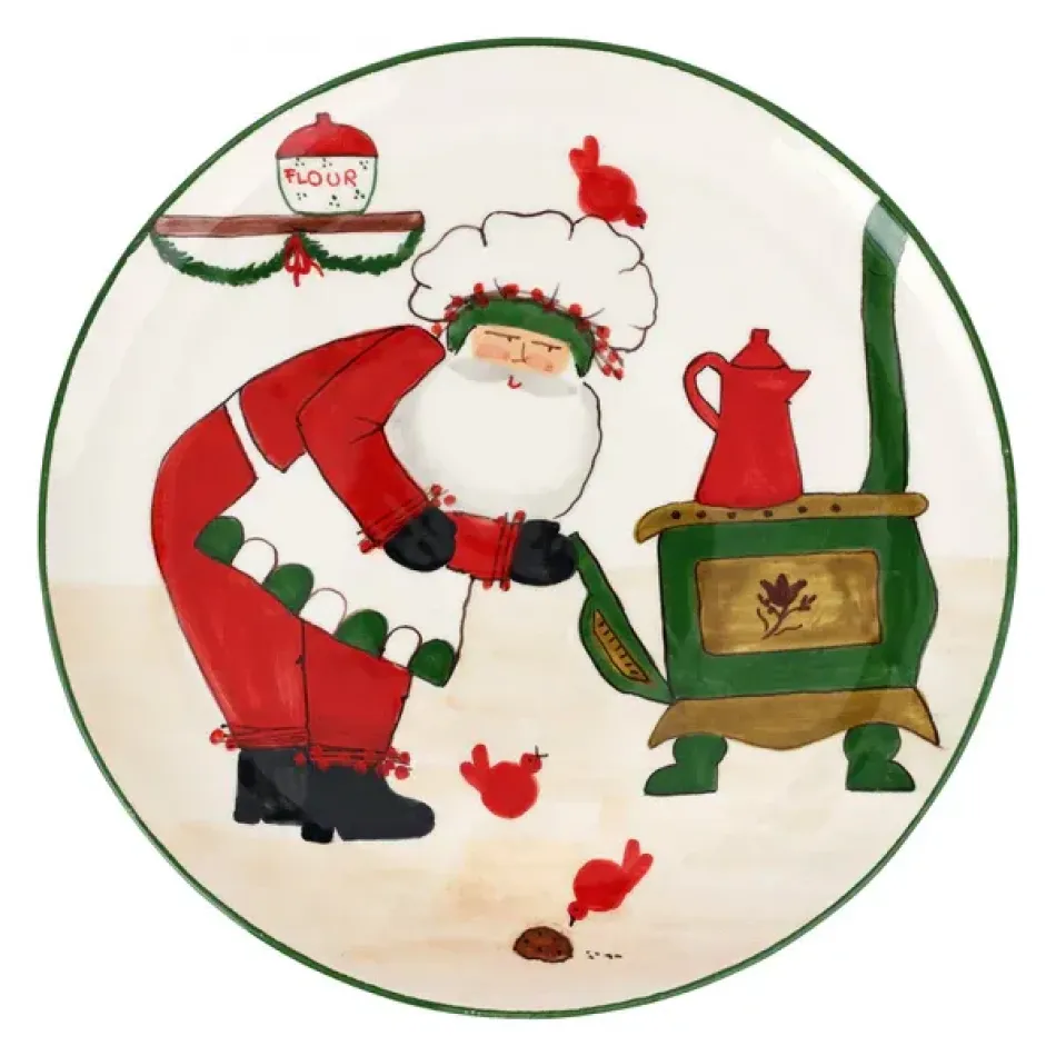 Old St. Nick Round Platter with Oven Large