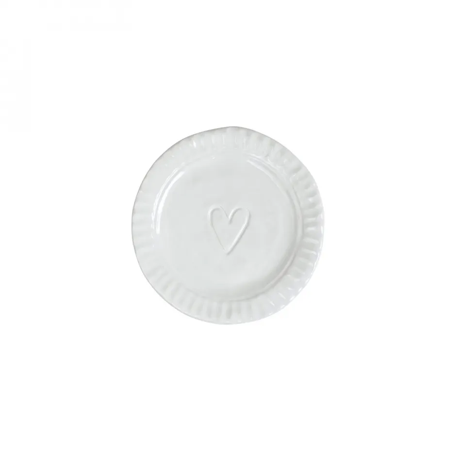 Pietra Serena Heart Plate 5.25"D