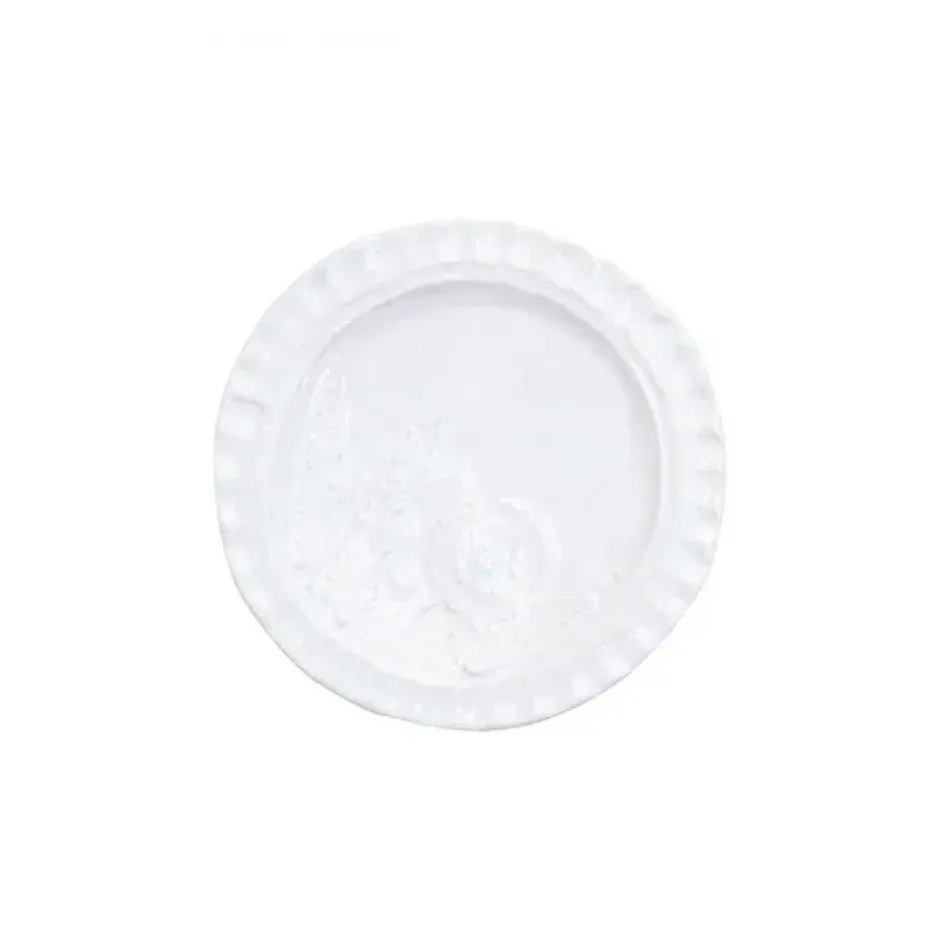Pietra Fiori White Canape Plate