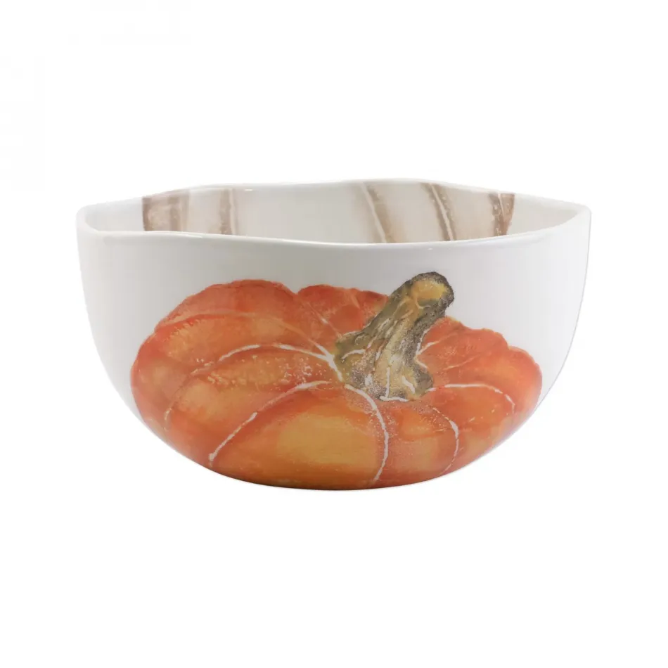 Pumpkins Deep Serving Bowl 9.5"D, 5"H