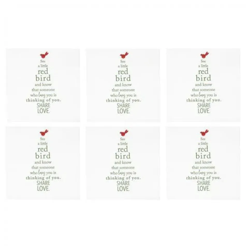 Papersoft Napkins Holiday Tree Cocktail Napkins (Pack of 20) - Set of 6 5"Sq (Folded) 10"Sq (Flat)