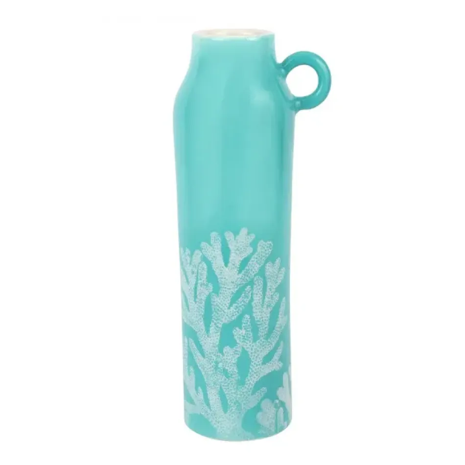 Reef Medium Aqua Tall Handled Vase