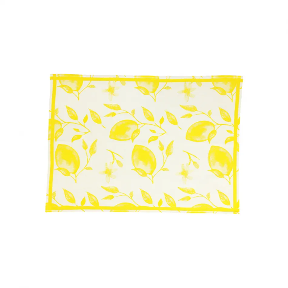 Strofinaccio Yellow Lemons Dish Towels - Set of 2 27"L, 19.25"W